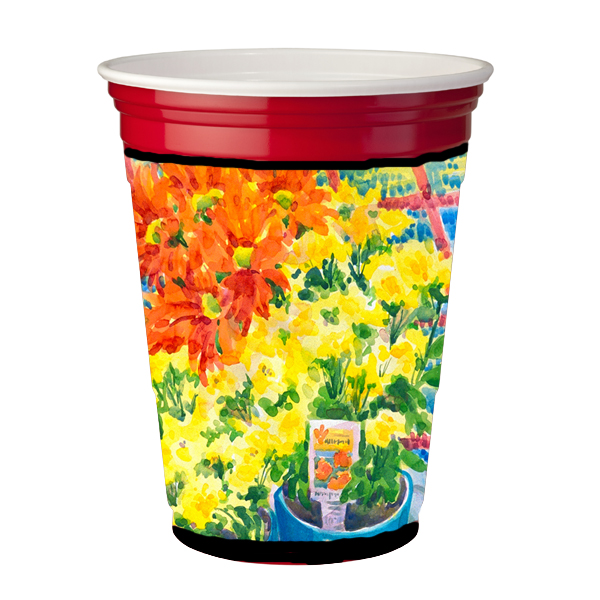 6005rsc Flower - Mums Red Solo Cup Hugger