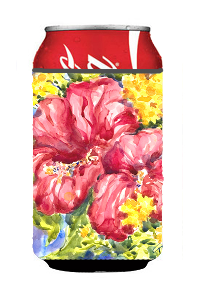 6056cc Flower - Hibiscus Can Or Bottle Hugger - 12 Oz.