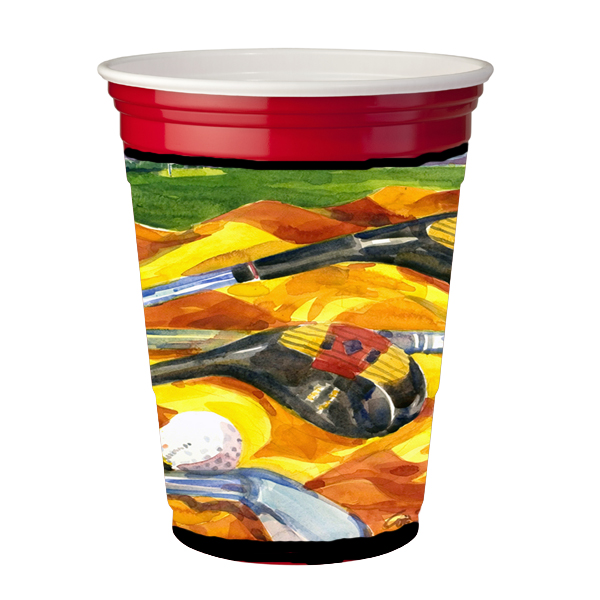 6063rsc Golf Clubs Golfer Red Solo Cup Hugger - 16 To 22 Oz.