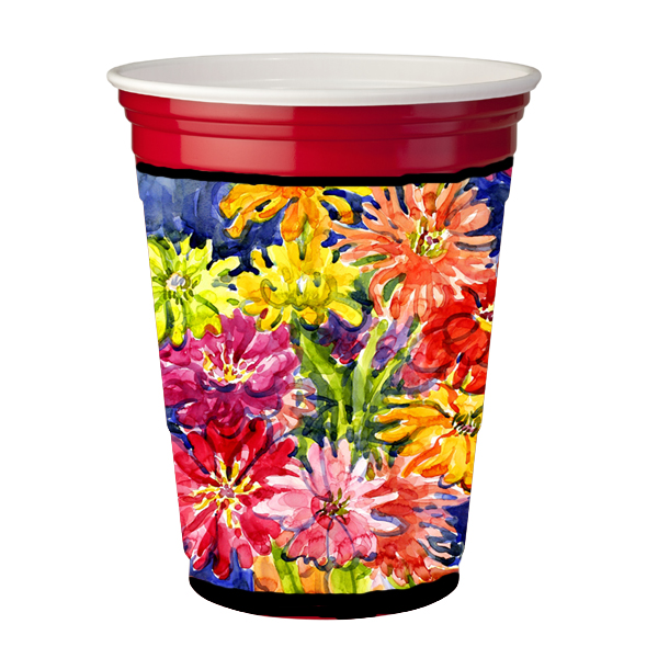 6069rsc Flower - Gerber Daisies Red Solo Cup Hugger - 16 To 22 Oz.
