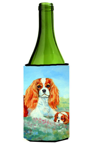 7019literk Cavalier Spaniel Mommas Love Wine Bottle Sleeve Hugger - 24 Oz.