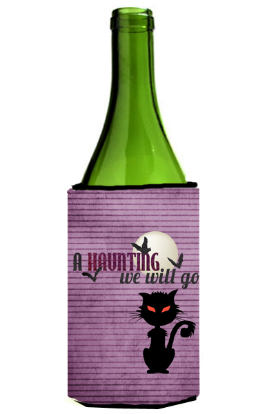 A Haunting We Will Go Halloween Wine Bottle Sleeve Hugger - 24 Oz.