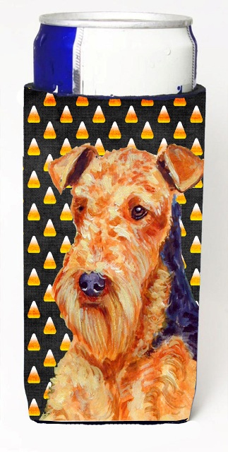 Airedale Candy Corn Halloween Portrait Michelob Ultra Bottle Sleeves For Slim Cans - 12 Oz.