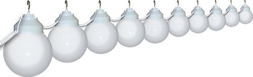 1601-00379 White Six Globe String Light Set