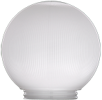 3201-51630 Sphere 6 In. Prismatic White Acrylic Replacement Globe, Pack Of 6