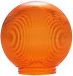 3216-51630 Sphere 6 In. Prismatic Orange Acrylic Replacement Globe, Pack Of 6