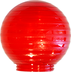 3211-52630 Sphere 6 In. Etched Red Acrylic Festival Replacement Globe, Pack Of 6