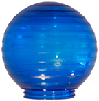 3212-52630 Sphere 6 In. Etched Blue Acrylic Festival Replacement Globe, Pack Of 6