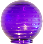 3215-52630 Sphere 6 In. Etched Violet Acrylic Festival Replacement Globe, Pack Of 6
