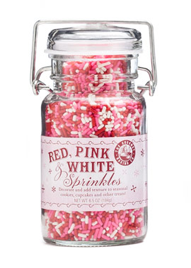 190n Red, Pink And White Sprinkles - Pack Of 6