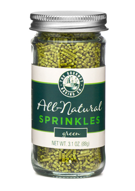 300c All Natural Green Sprinkles - Pack Of 12