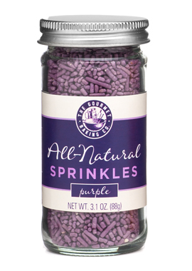 300d All Natural Purple Sprinkles - Pack Of 12