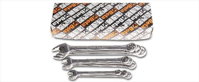 000420396 42-inox-as-s9 Combination Wrenches Plus Support, Set Of 9