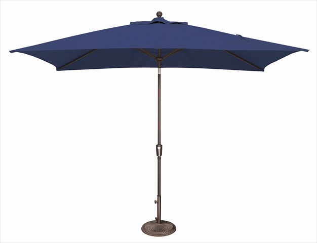 6 X 10 Ft. Rectangle Push Button Tilt Market Umbrella Sky Blue