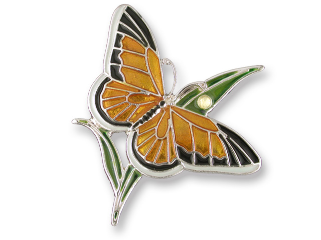 Zarah 21-05-z2 Monarch Butterfly Ultrafine Silver Plate Pin