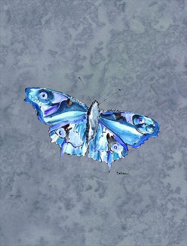 11 X 15 In. Butterfly On Gray Flag, Garden Size