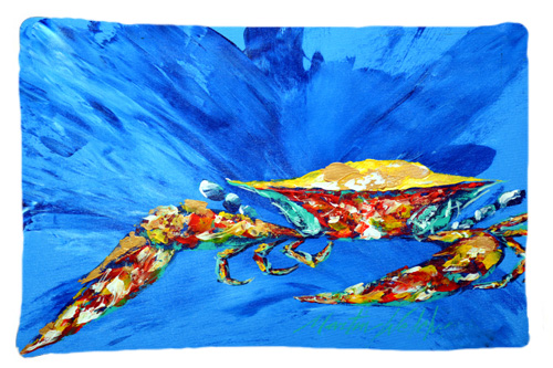 Mw1163pillowcase Big Spash Crab In Blue Moisture Wicking Fabric Standard Pillowcase