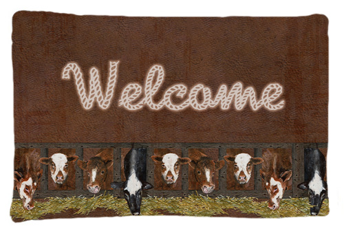 Sb3058pillowcase Welcome Mat With Cows Moisture Wicking Fabric Standard Pillowcase