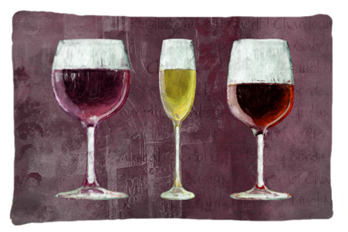 Sb3073pillowcase Three Glasses Of Wine Purple Moisture Wicking Fabric Standard Pillowcase