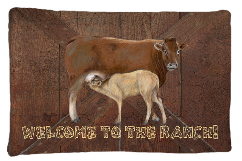 Sb3084pillowcase Welcome To The Ranch With The Cow And Baby Moisture Wicking Fabric Standard Pillowcase