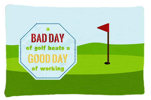 A Bad Day At Golf Moisture Wicking Fabric Standard Pillowcase