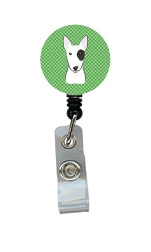 UPC 652513741781 product image for Green Checkered Bull Terrier Retractable Badge Reel | upcitemdb.com
