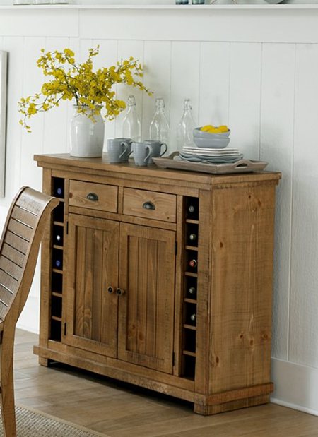 P808-56 Willow Casual Style Server, Distressed Pine