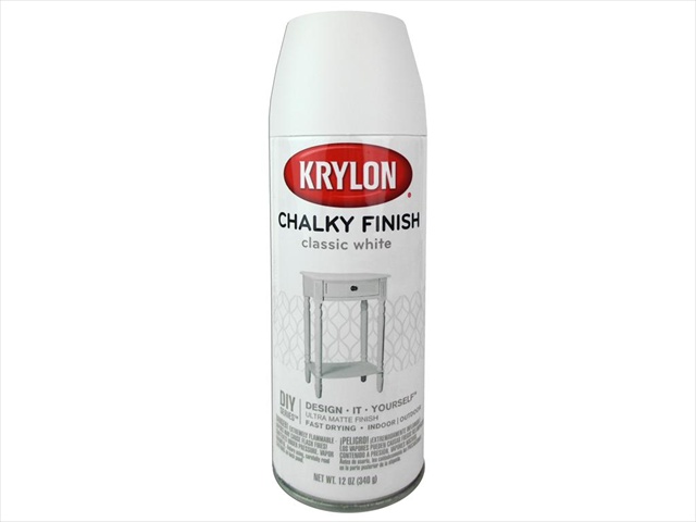 Diversified Brands Kry4101 Krylon Chalky Finish - Classic White, 12 Oz.