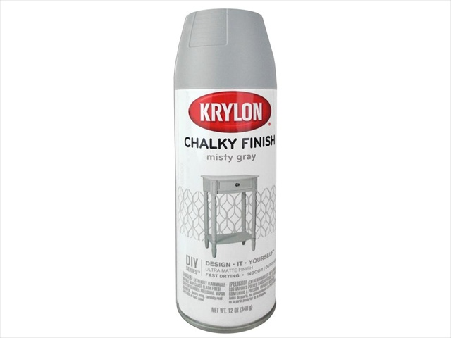 Diversified Brands Kry4102 Krylon Chalky Finish - Misty Grey, 12 Oz.
