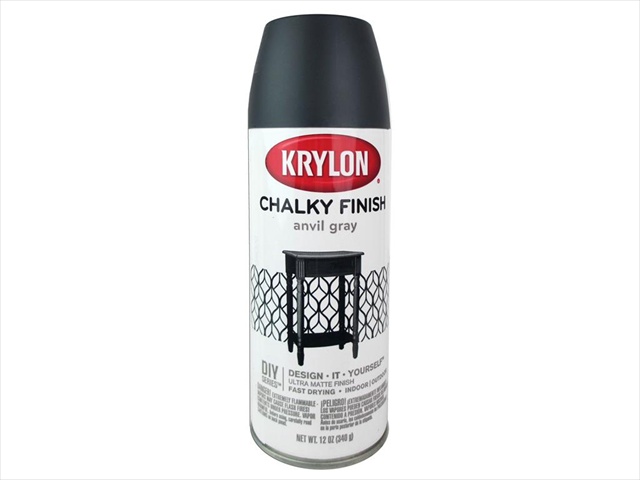 Diversified Brands Kry4104 Krylon Chalky Finish - Anvil Grey, 12 Oz.