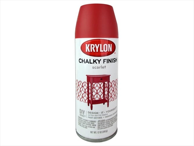 Diversified Brands Kry4115 Krylon Chalky Finish - Scarlet, 12 Oz.