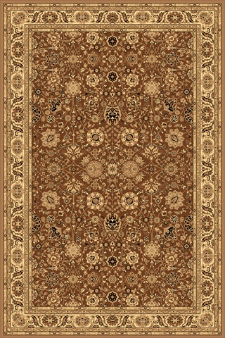 21851 7 Ft. 10 In. X 10 Ft. 10 In. New Vision Tabriz Brown Rectangular Area Rug