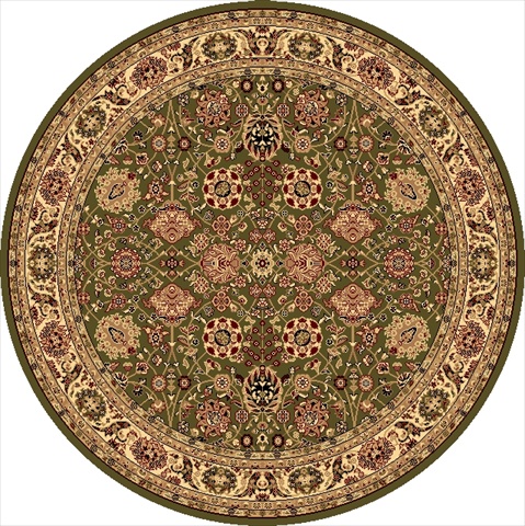 21859 5 Ft. 3 In. New Vision Tabriz Olive Round Area Rug