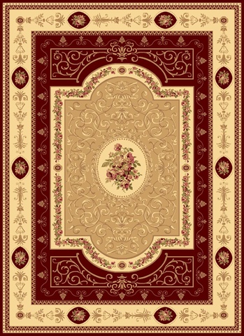 20955 5 Ft. 3 In. X 7 Ft. 10 In. New Vision French Aubusson Cherry Rectangular Area Rug