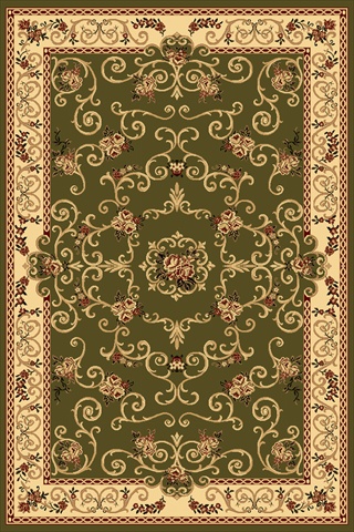 21833 3 Ft. 11 In. X 5 Ft. 3 In. New Vision Souvanerie Olive Rectangular Area Rug