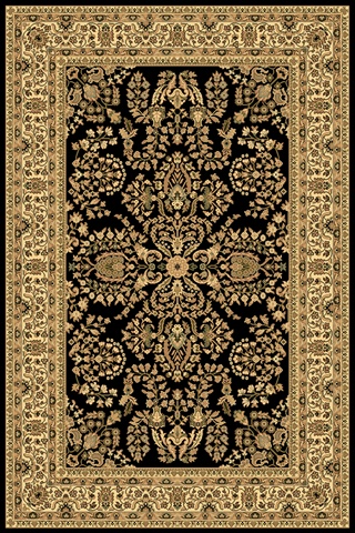 21868 3 Ft. 11 In. X 5 Ft. 3 In. New Vision Lilihan Black Rectangular Area Rug