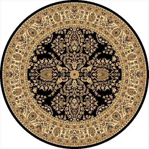 21869 5 Ft. 3 In. New Vision Lilihan Black Round Area Rug