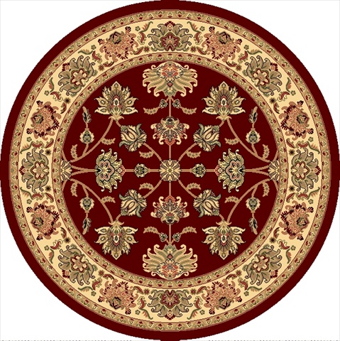 21849 5 Ft. 3 In. New Vision Kashan Cherry Round Area Rug