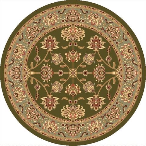 21347 5 Ft. 3 In. New Vision Kashan Moss Round Area Rug