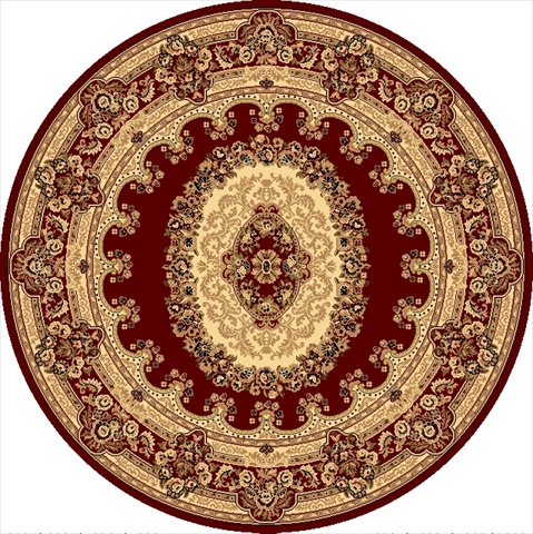 21362 5 Ft. 3 In. New Vision Kerman Red Round Area Rug