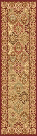 22776 2 Ft. 3 In. X 7 Ft. 10 In. New Vision Panel Cherry Runner Area Rug