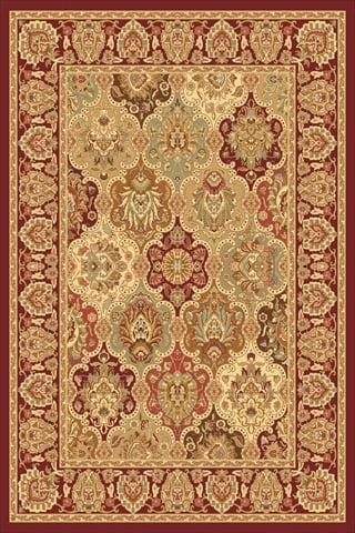 22997 9 Ft. 10 In. X 13 Ft. 2 In. New Vision Panel Cherry Rectangular Area Rug