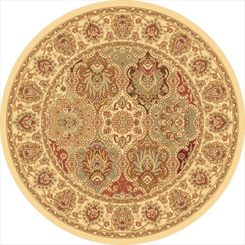 22781 5 Ft. 3 In. New Vision Panel Cream Round Area Rug
