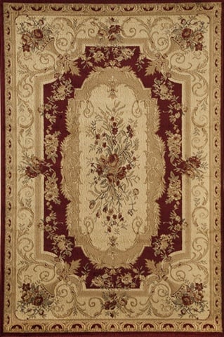23767 7 Ft. 10 In. X 10 Ft. 10 In. Sorrento Aubusson Red Rectangular Area Rug
