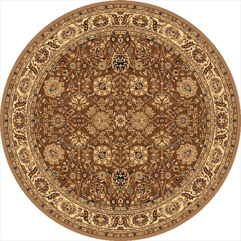 21854 5 Ft. 3 In. New Vision Tabriz Brown Round Area Rug