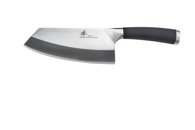 A4t Vg-10 Series 3-layer Forged 7 In. Tpr Handle Light Vegetable Chopping Chef Knife Cleaver