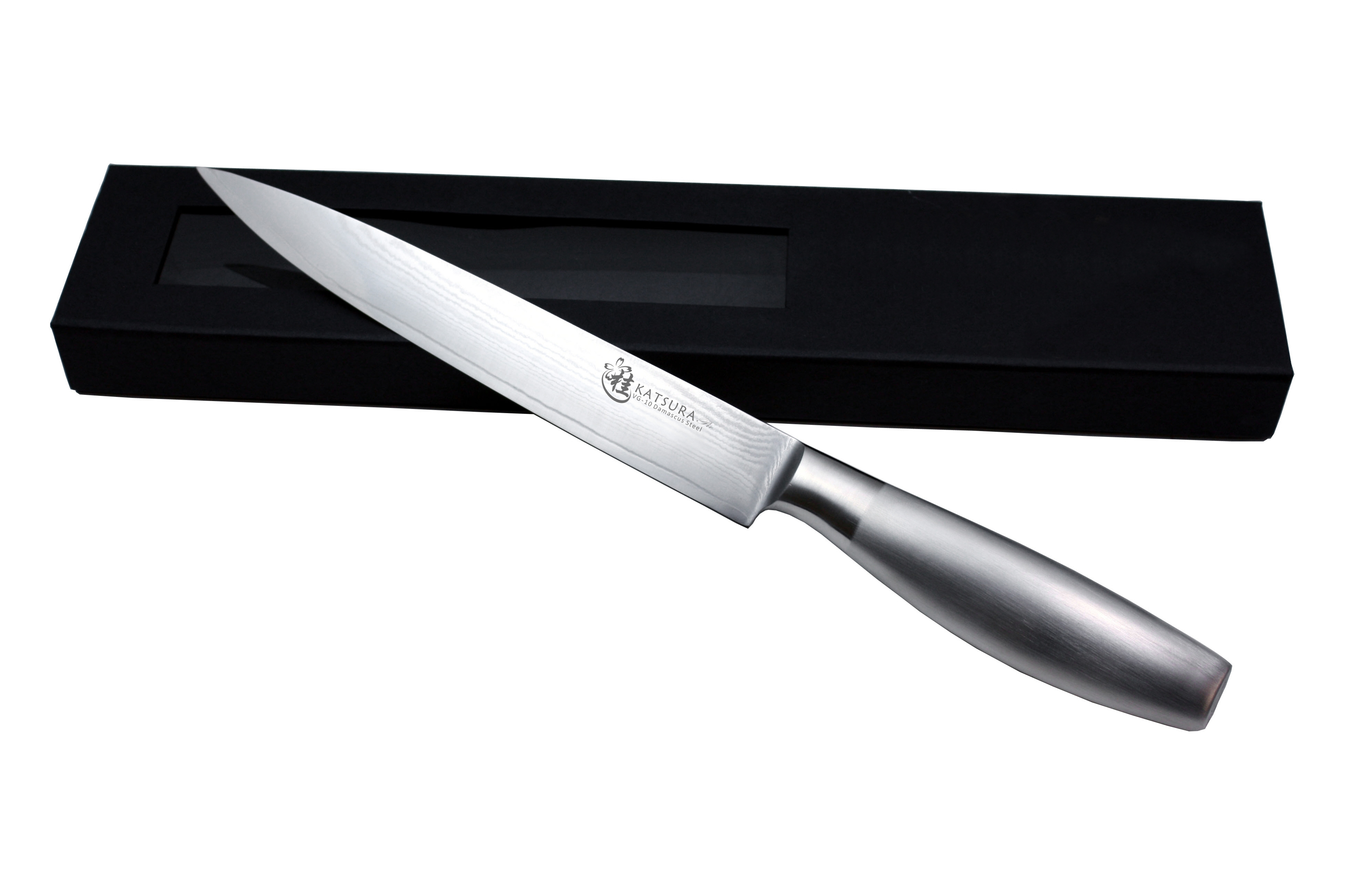 Katsura Cutlery D4s Vg-10 Series Damascus 8 In. Metal Handle Fish Fillet Knife