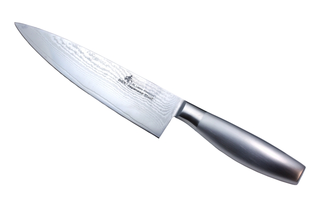 Katsura Cutlery D5s Vg-10 Series Damascus 8 In. Metal Handle Chef Knife