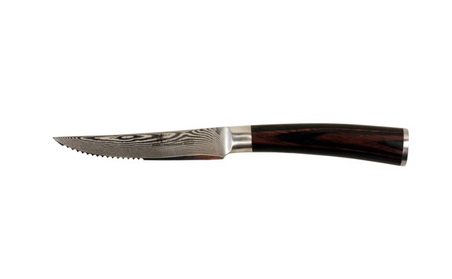 D14p Vg-10 Series Damascus 4.5 In. Pakkawood Handle Premium Steak Knife