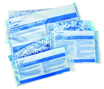 80204a 4.5 X 7 In. Jack Frost Insulated Hot & Cold Gel Packs, Reusable, Small, 24 Per Case